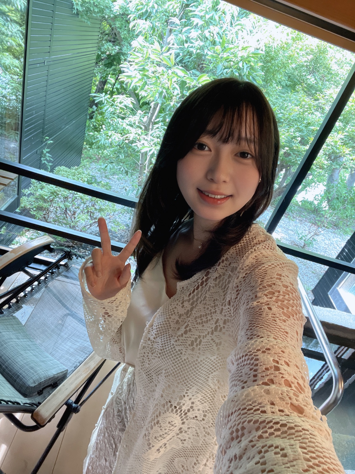 旅先でくつろぐあん